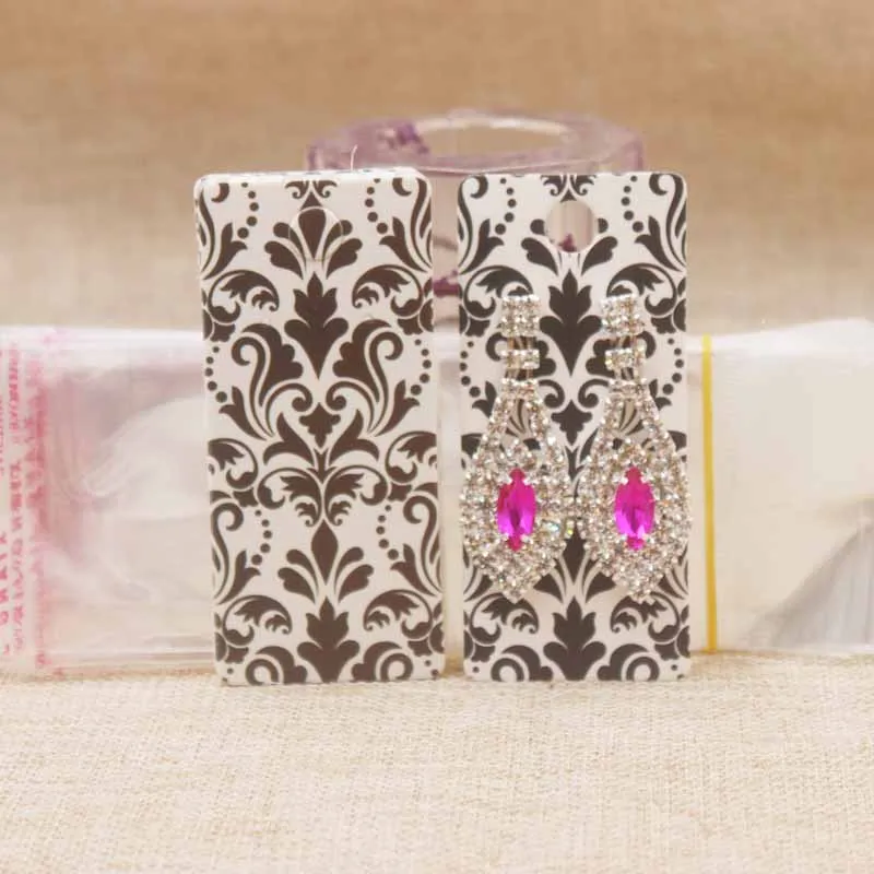 2019 новые дизайнерские серьги дисплей крафт бумажный картон плотный Ретро Marbling