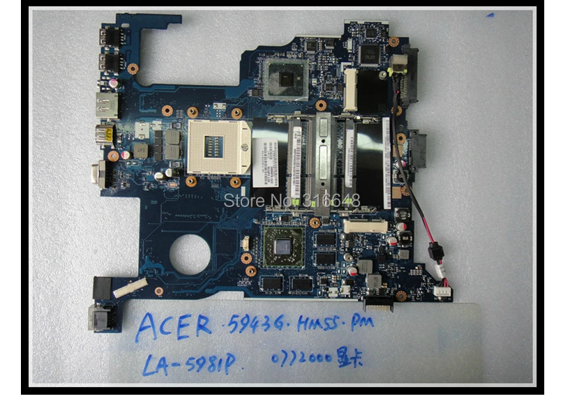 Оптовая продажа материнской платы ноутбука для acer 5943 г MBR6H02001 NCQFO LA 5981P тест
