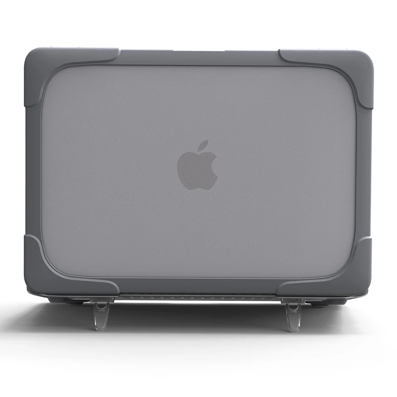 Серый Противоударный Внешний чехол, складная подставка для Macbook Air Pro retina 11 12 13 15 дюймов с сенсорной панелью+ чехол для клавиатуры - Цвет: Серый