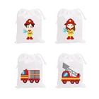 Мешочки для подарков и вечеринок с пожарным, для детских праздников