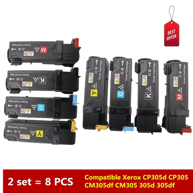 8 шт./лот пакеты со скидкой Тонер для Fuji Xerox CP305 CP305D CM305D CM305DF KCMY fuji xerox cp305 лазерный