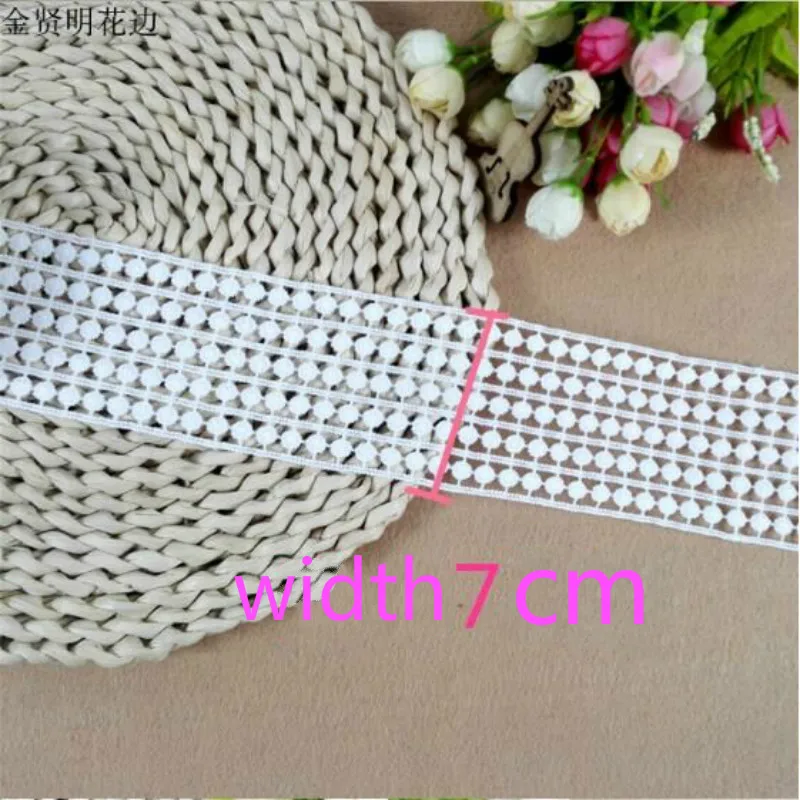 2 ярдов/партия кружево лента тесьма кружевная отделка ручной работы с вышивкой