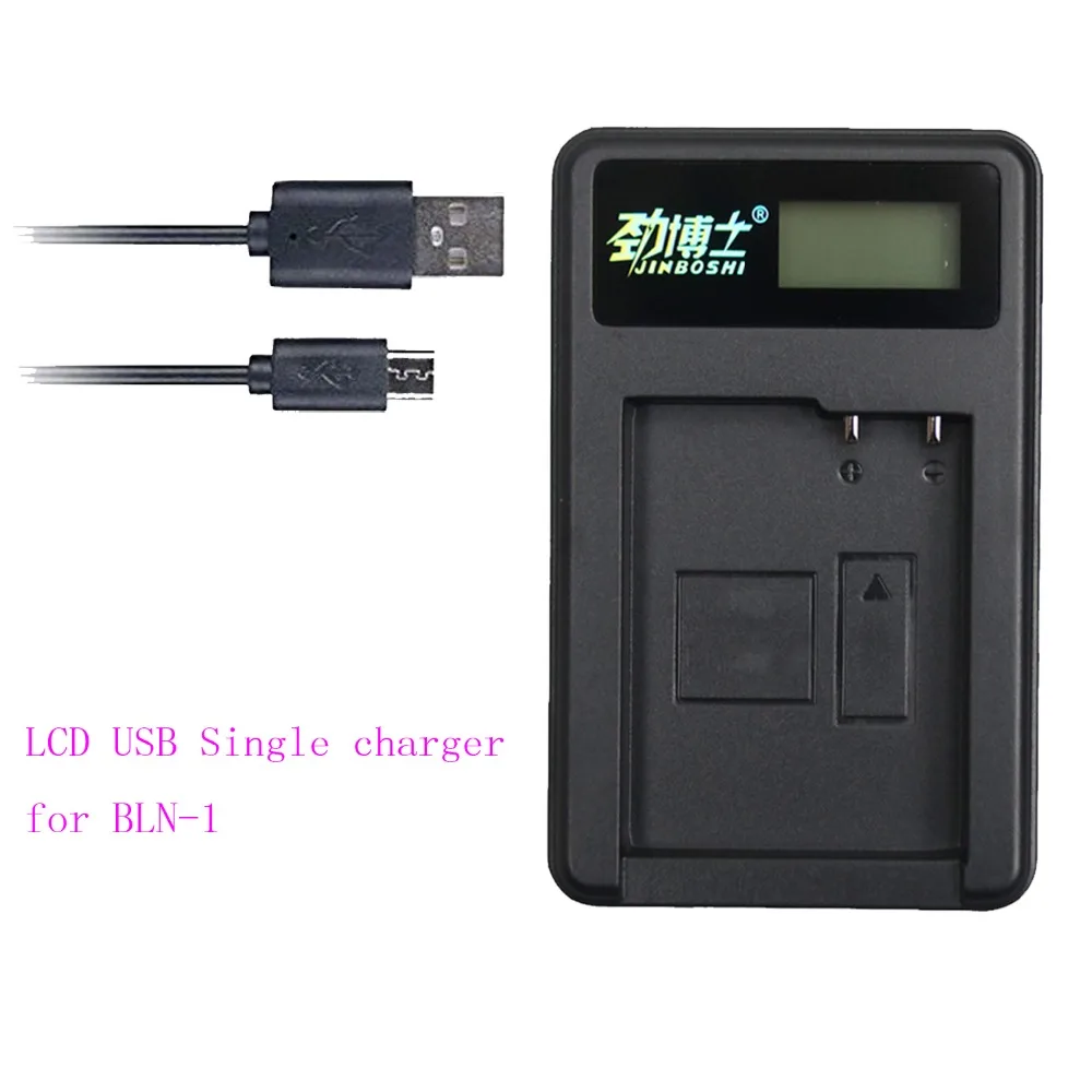 1 шт. ЖК дисплей с одним USB зарядным устройством для BLN камеры батарея Olympus BLN1/BCN1/PEN E