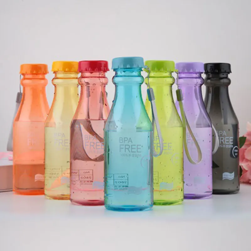 550 мл бутылка для воды прозрачные пластиковые термостойкие герметичные бутылки
