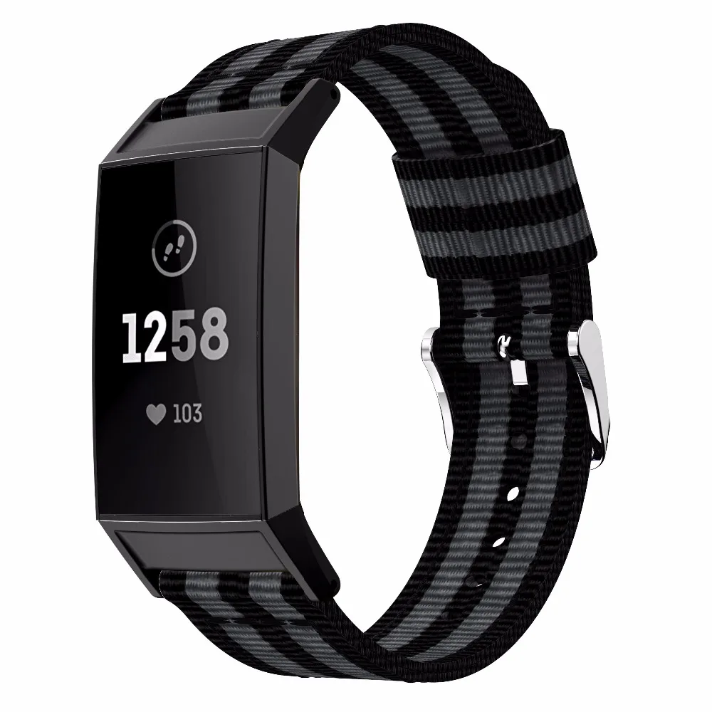 Нейлоновый сменный ремешок для часов Fitbit Charge 3 ремешка наручный Смарт часы