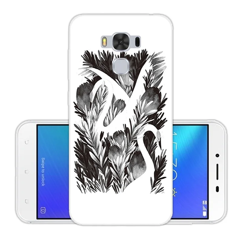 Чехол для Asus Zenfone 3 Max ZC553KL Animal Case 5 дюймов прозрачный силиконовый мягкий ТПУ