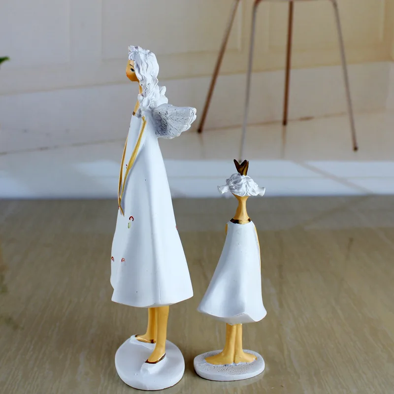 Christmas Dolls White Angel Mother and Girl Little Cute Angle New Year Gifts Decorations for Home | Дом и сад