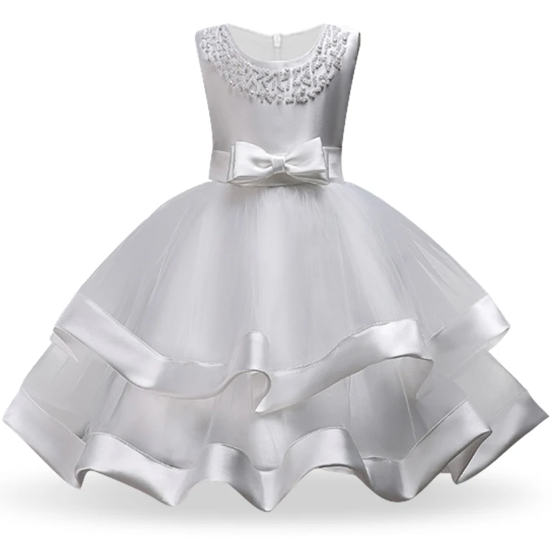 Children Girls Dresses for Pageant Dance Party Ceremonies Girl white/pink/red dress Wedding Clothes | Детская одежда и обувь