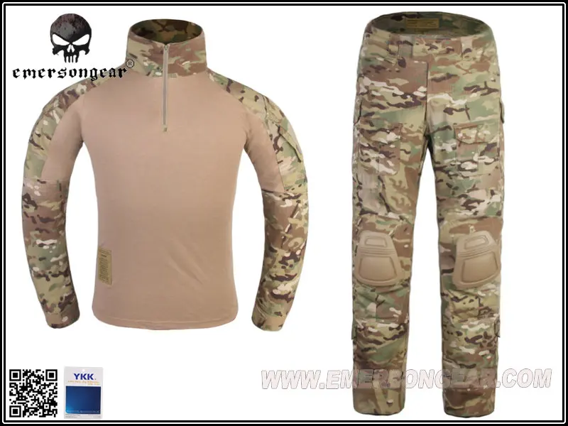 MC EMERSONGEAR Тактический женский G3 Боевая форма брюки и рубашка СТРАЙКБОЛ МУЛЬТИКАМ военный камуфляж охота ghillie Костюмы Одежда - Цвет: MC