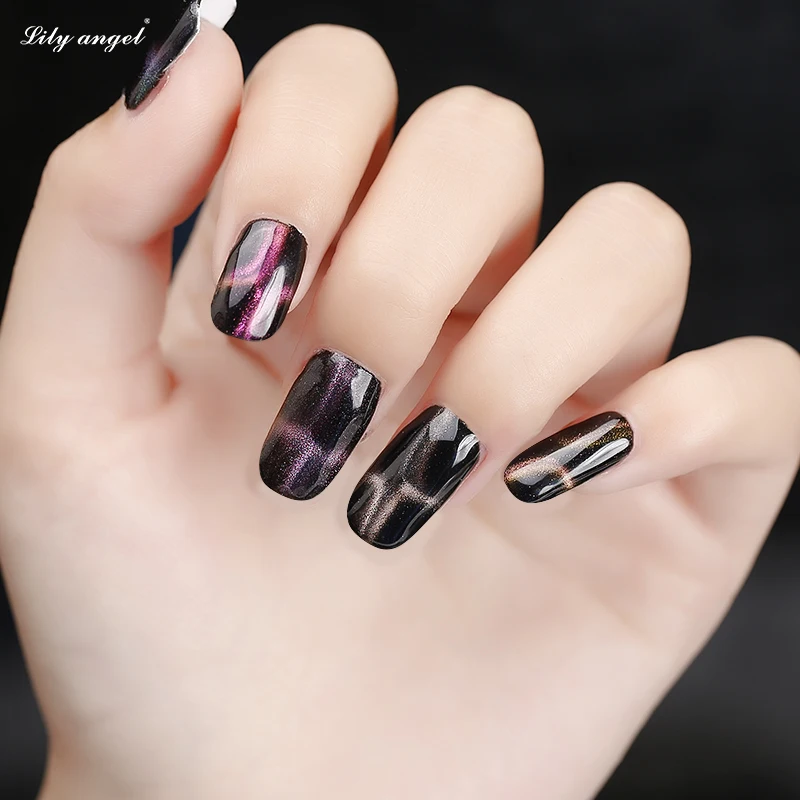 Лилия Ангел 3D кошачьи глаза верхнее пальто УФ и Светодиодная лампа нужен магнит