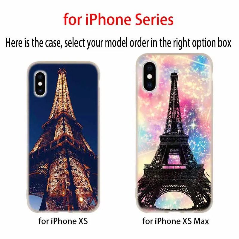 Мягкий силиконовый чехол с изображением французской Парижской Эйфелевой башни