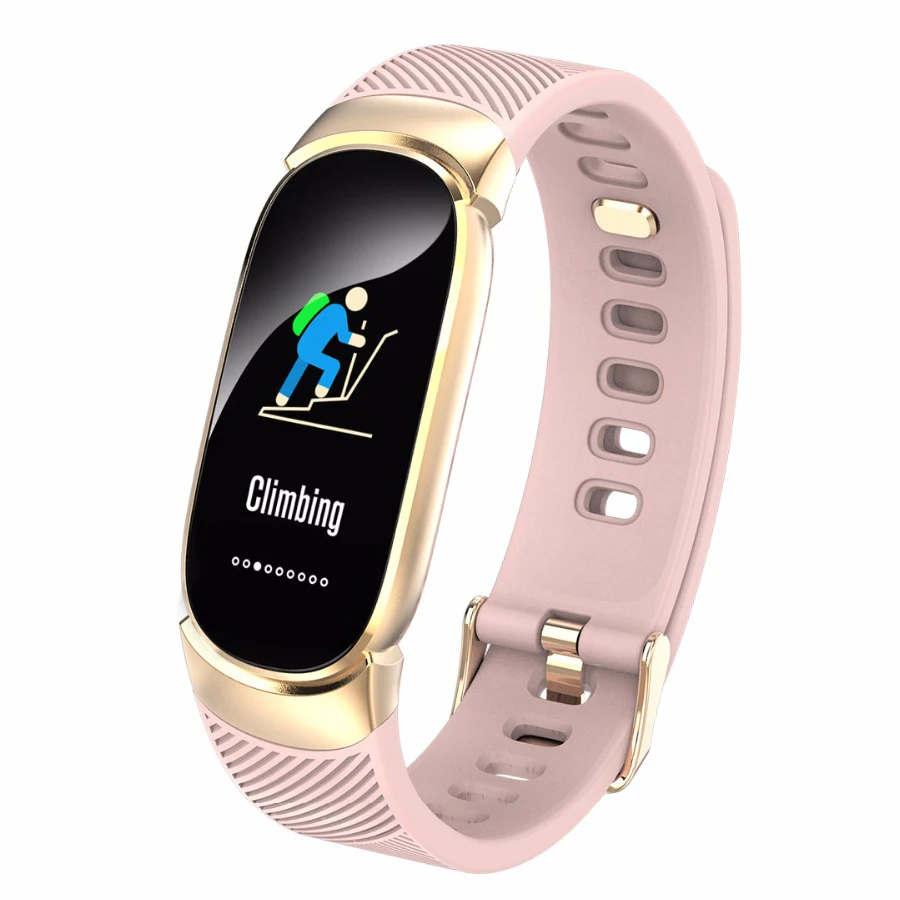 

2021 New Stylish Women Smart Bracelet Blood Pressure Heart Rate Monitoring Fitness Tracker Running Electronic Clock For Android