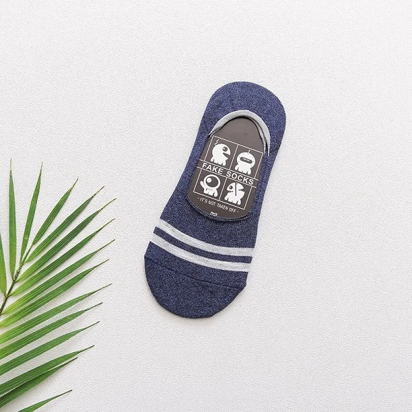Navy Socks 5 пар/партия, мужские носки, летние, новые, Нескользящие, силиконовые, невидимые, хлопковые, мужские носки, мужские, короткие носки, повседневные, не показывают носки, Meias - Цвет: Navy Socks