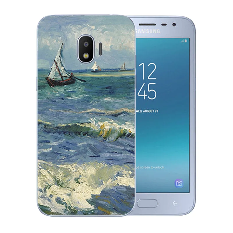 Прозрачные чехлы из ТПУ для Samsung Galaxy J2 Pro 2018/SM-J250F силиконовый чехол с рисунком Ван