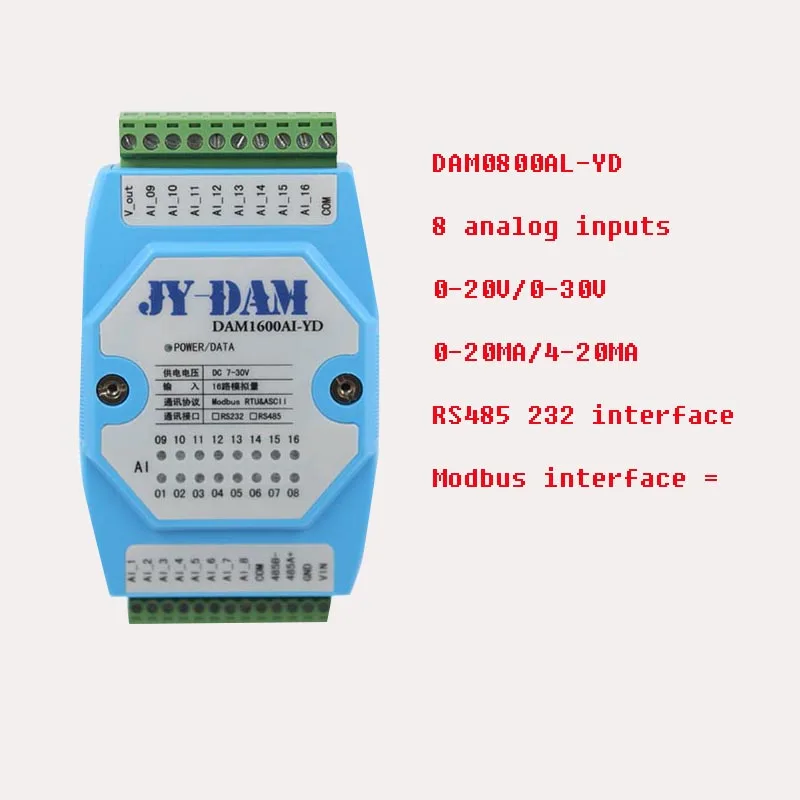 Модуль аналогового захвата 8 способов 0 5 в 10 4 20 мА модуль MODBUS rs232 изоляция 485