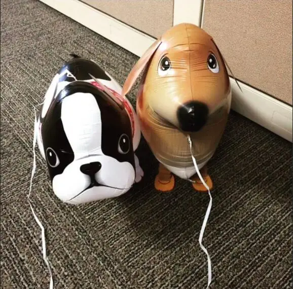 Высокое качество смешивает ходячие гелиевые шары в форме животных милая кошка