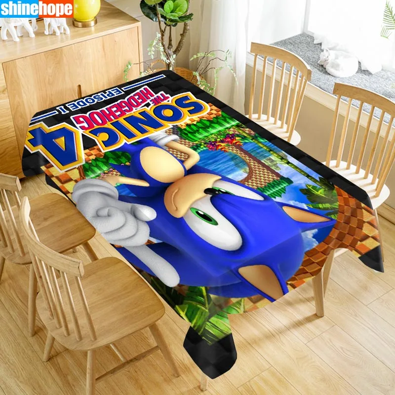 Новое поступление, Заказная скатерть Sonic The Hedgehog, водонепроницаемая, ткань Оксфорд, прямоугольная, скатерть для дома, вечерние, скатерть - Цвет: tablecloths 13