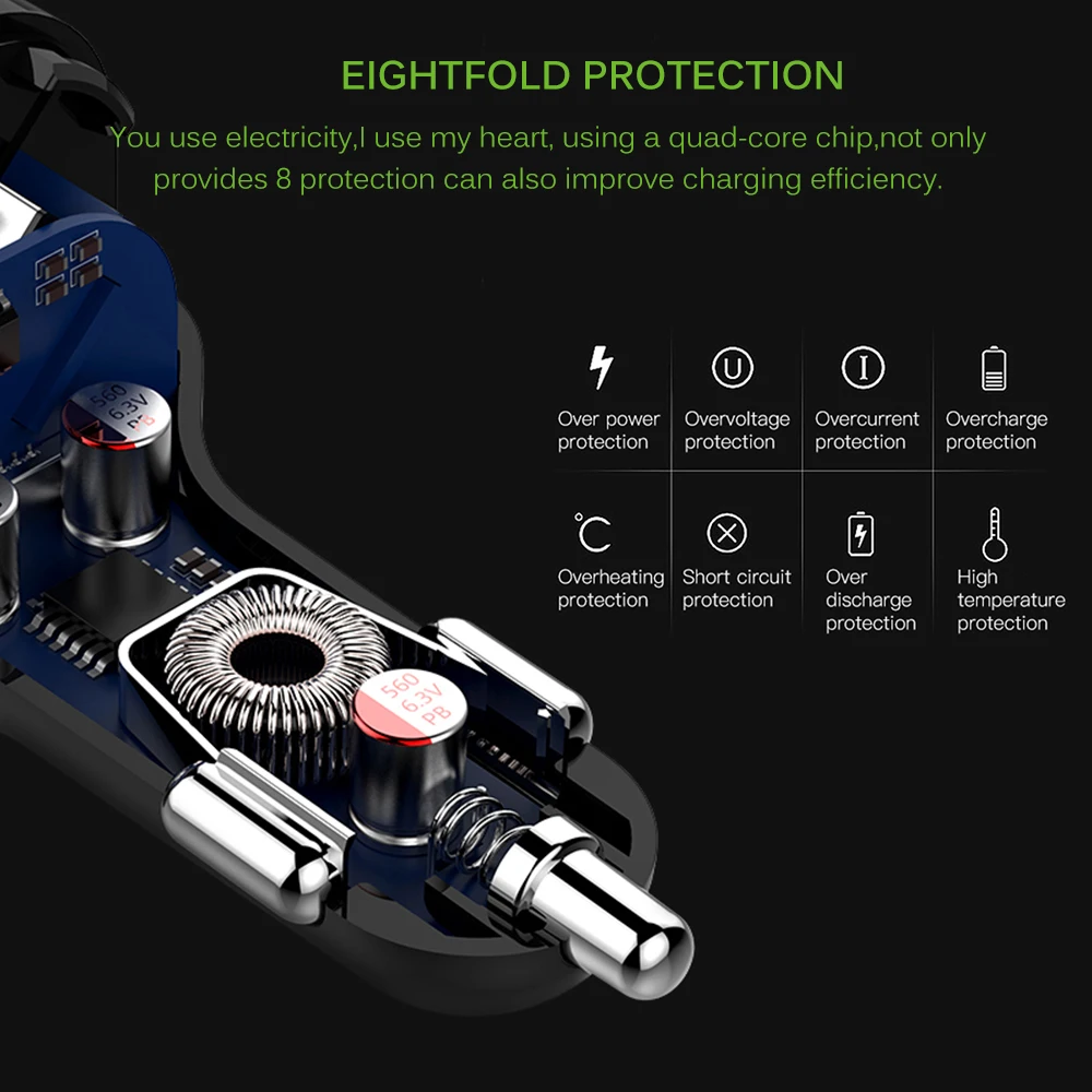 Беспроводной автомобильный mp3 плеер с Bluetooth комплект fm передатчик A2DP 5 В 3.1A USB