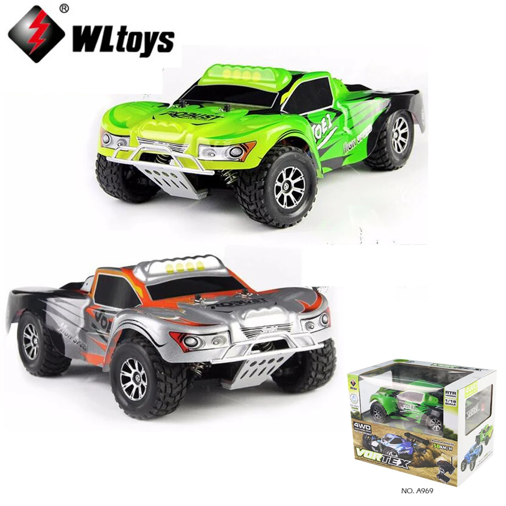 1 комплект Wltoys A969 1:18 Масштаб игрушки 2 4G 4WD 50 км/ч р/у дрейфующая Краткий курс на