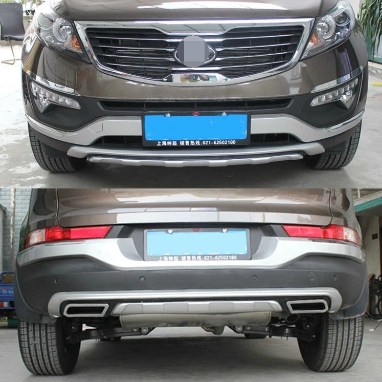 Высококачественная пластиковая накладка на бампер ABS Chrome для KIA Sportage 2010-2014 2 шт. |