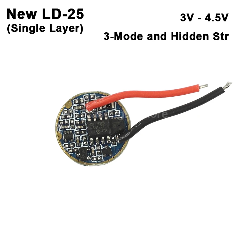 New LD-25 17mm 3.0V - 4.5V 3A 4-Mode Driver Circuit Board ( 1 pc ) | Освещение