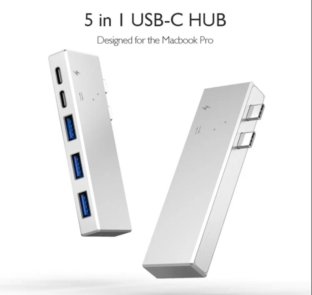 Тип USB C Hub адаптер 5 в 1 мульти Порты и разъёмы с 3 0 USBC зарядки usb кабель портом типа