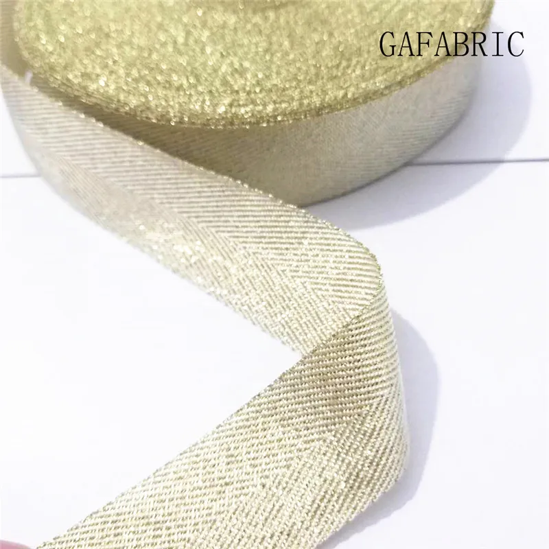 Золотая лента из полиэстера рождественские и свадебные украшения подарочная