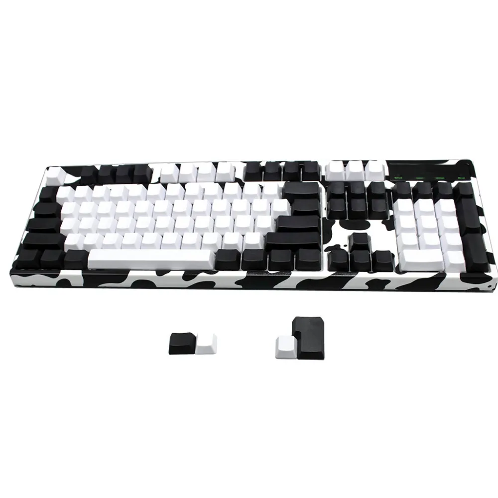 YMDK 104 пустой ANSI ISO белый черный смешанный PBT OEM профиль Keycap для TKL 60% MX переключатели