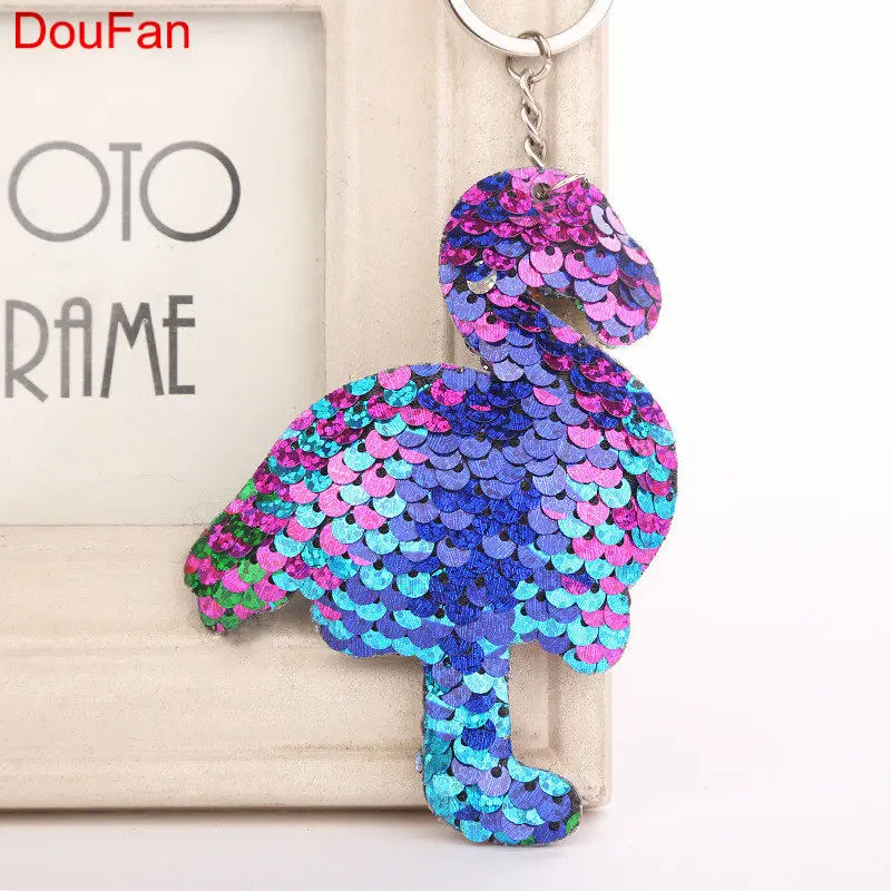 

Cute Doufan 1pc Keychain Animals Gifts Llaveros Mujer Glittering Keychains Car Bag Accessories Key Chain Party Favor Key Ring