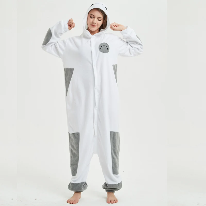 Большой Герой 6 Baymax кигуруми мультфильм пижамы комбинезоны для взрослых флис
