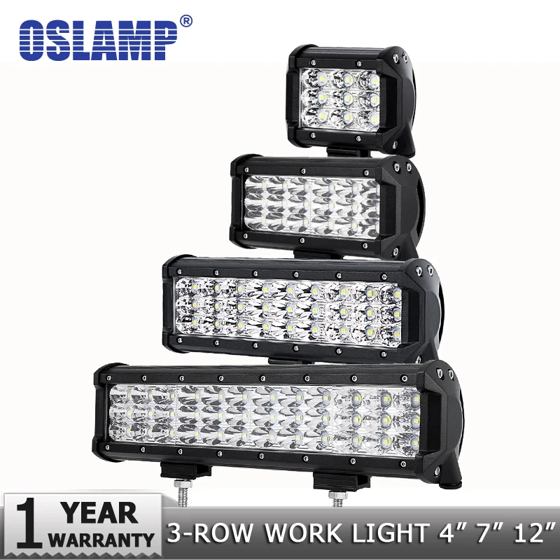 Oslamp 4 &quot7&quot 9 &quot12&quot 3 РЯД светодиодный светильник бар Offroad