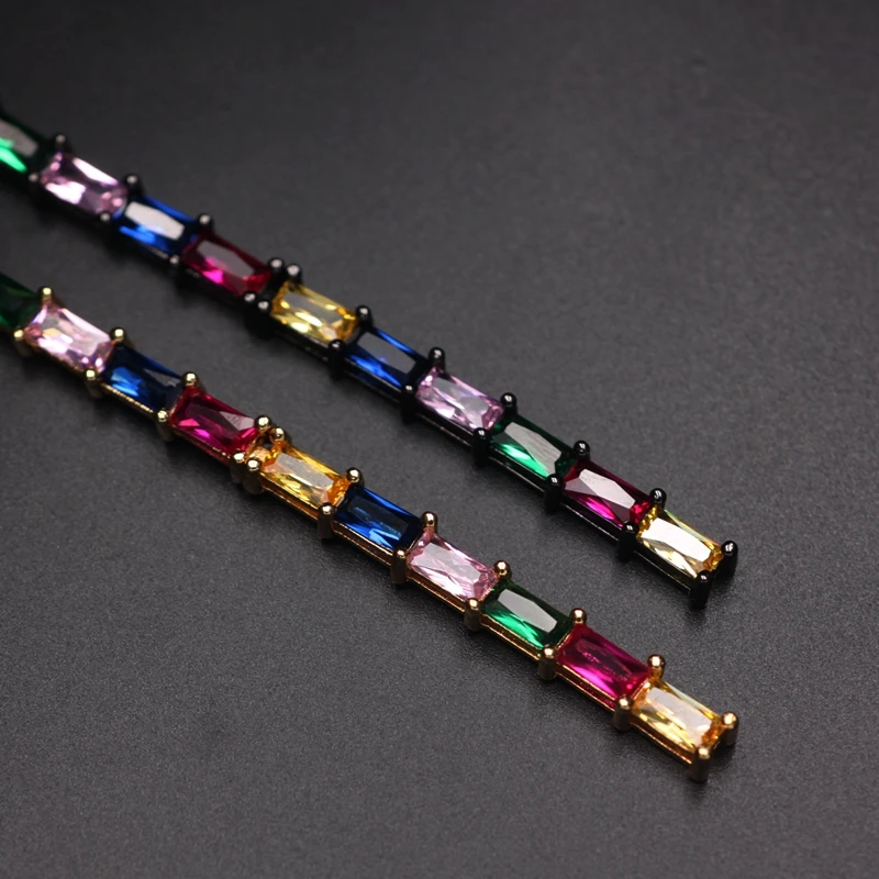 Женское Ожерелье в стиле панк длинное ожерелье с разноцветным прозрачным