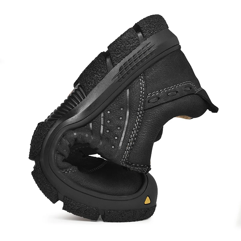 

Outdoor high men's shoes leather wear casual shoes