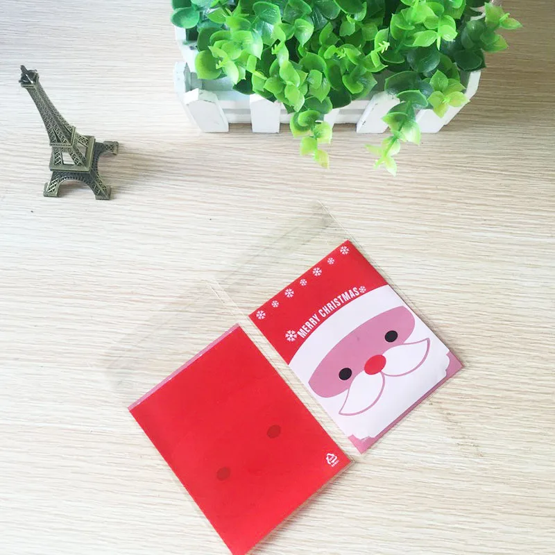 100 шт./лот рождественский подарок Санты Клауса и снеговика Упаковка конфет сумка