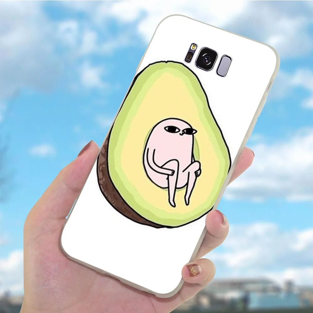 Мягкий чехол для телефона из ТПУ Samsung Galaxy A3 авокадо с милыми фруктами A5 A6 Plus A7 A8 A9 A10