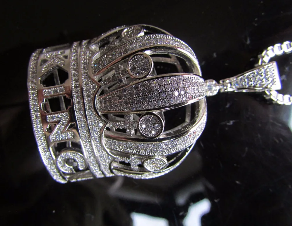 Ожерелье золотистого цвета с подвеской короной в стиле хип хоп Женское из