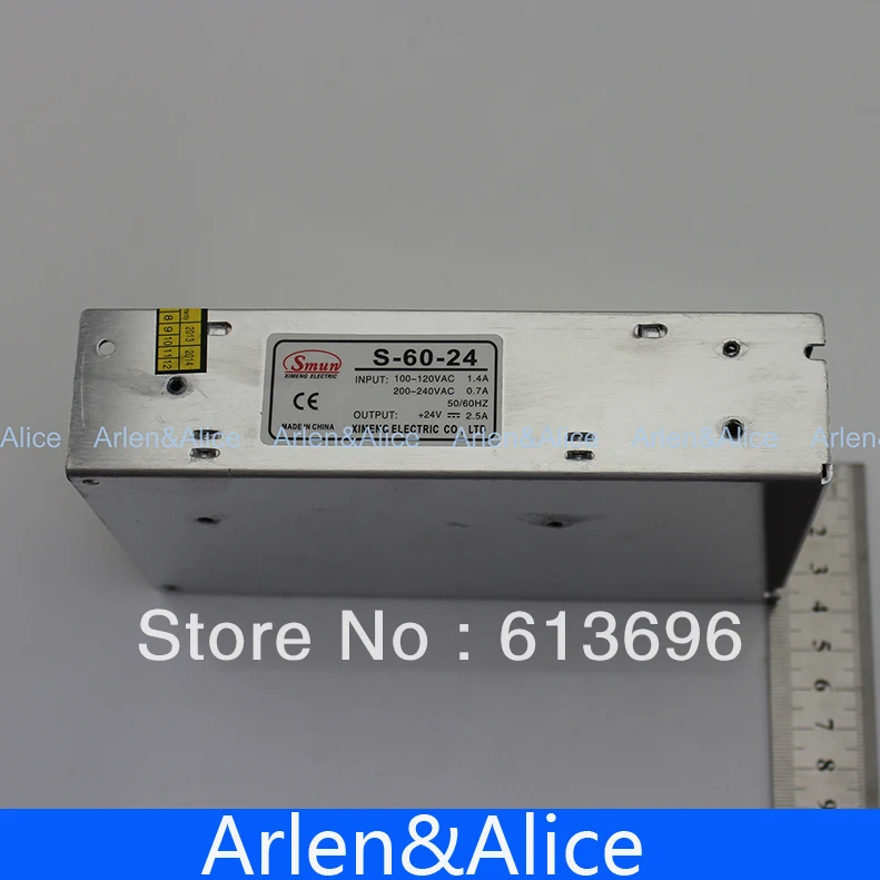 60W 24V 2.5A одиночный выход импульсный источник питания для светодиодной полосы
