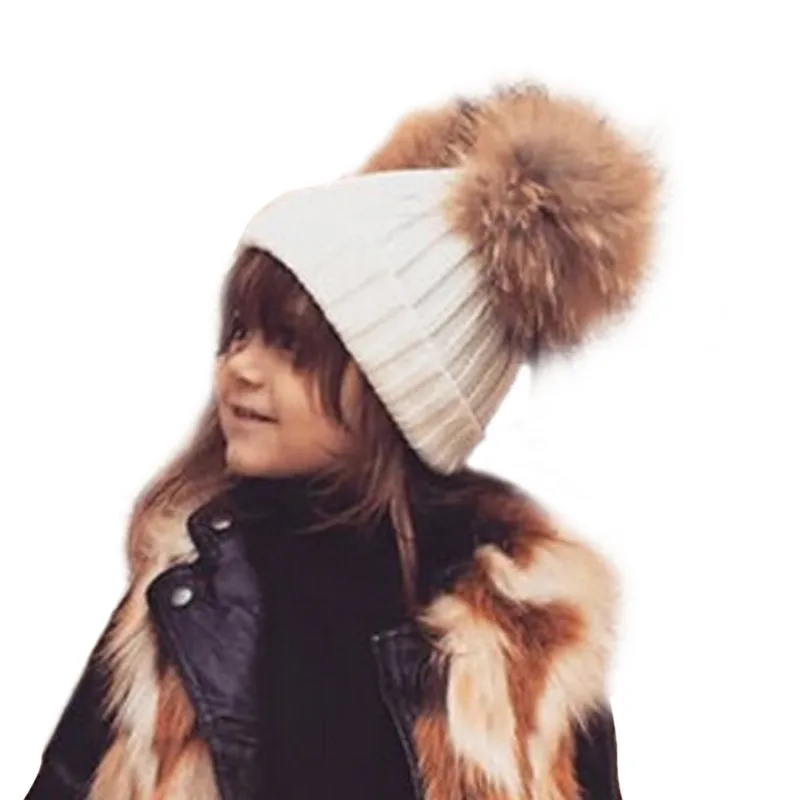 Детская зимняя шапка унисекс шапки для мальчиков и девочек шерстяные вязаные