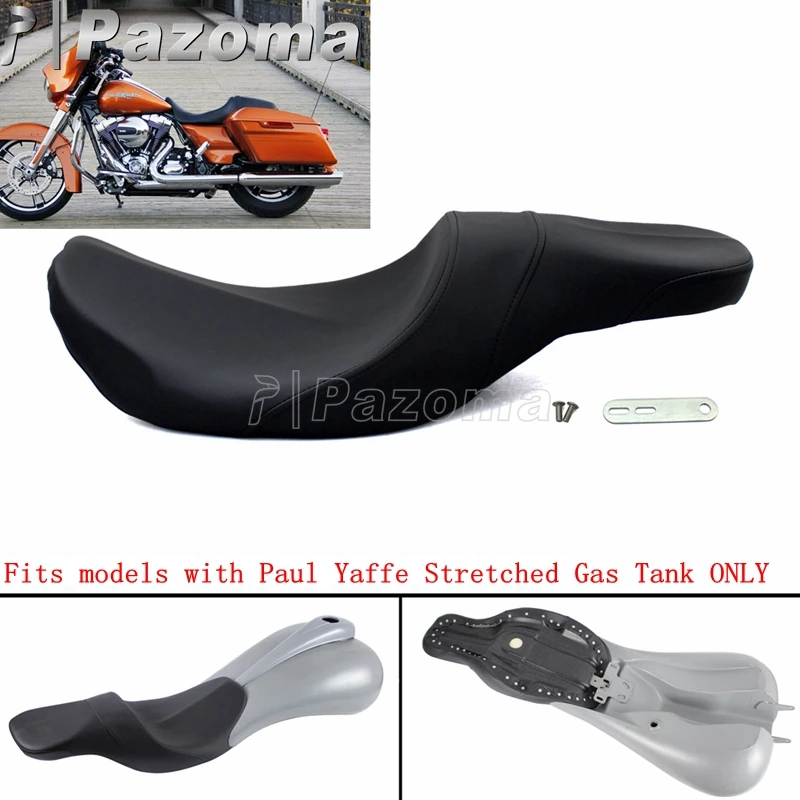 Черный Гладкий 2 Up ПАССАЖИРСКОЕ СИДЕНЬЕ подушка для Harley Touring Electra Road Glide King ультра
