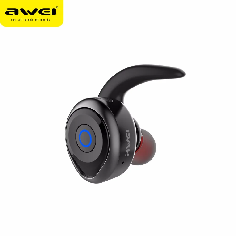 Оригинальные беспроводные Bluetooth-наушники AWEI T1 V4.2 TWS наушники с шумоподавлением