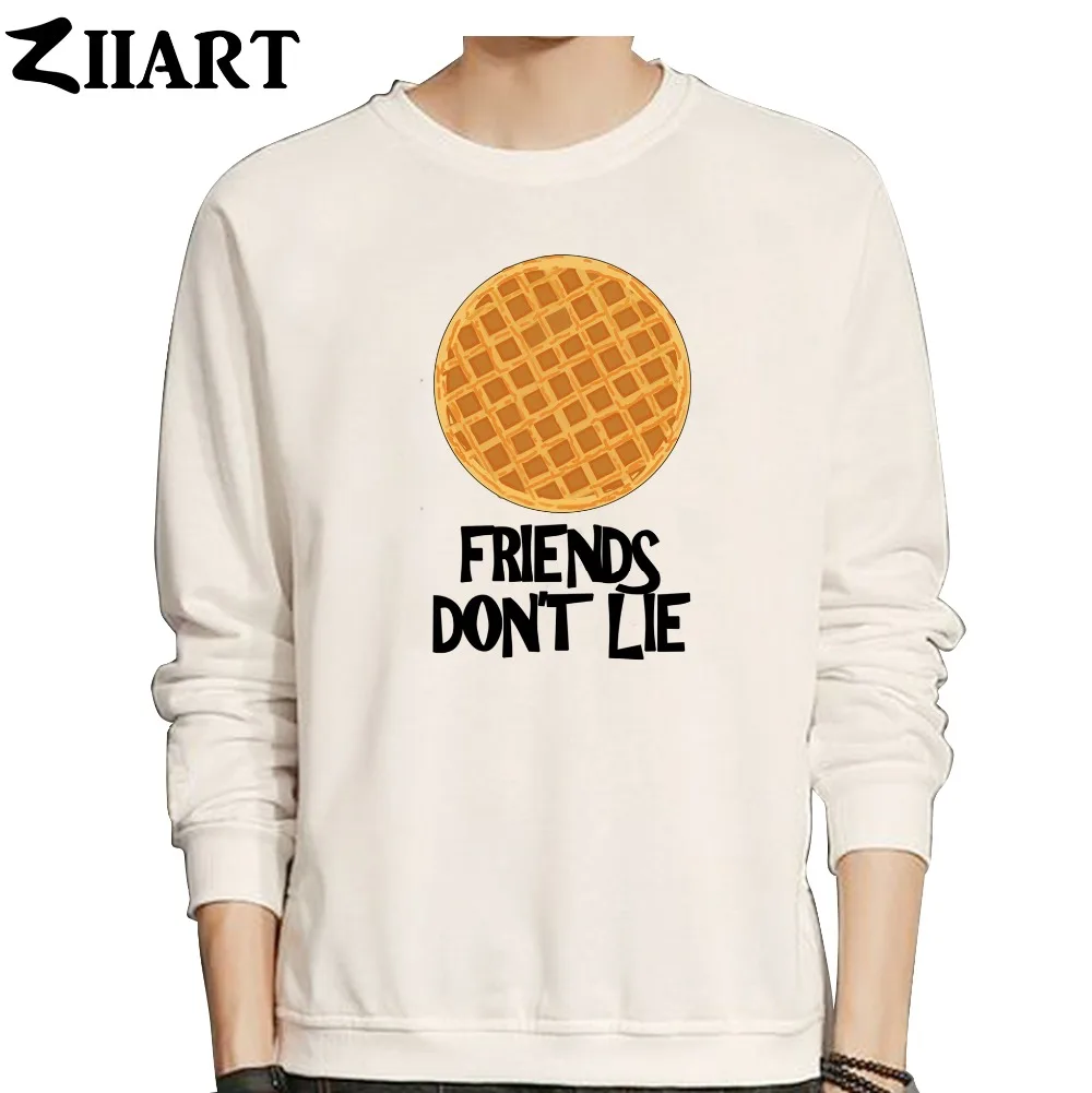 Женская хлопковая флисовая толстовка украшенная вафлями друзьями не лгать