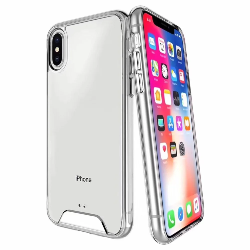 Роскошный прозрачный чехол для телефона с защитой от царапин iphone xs max xr x 6 6s 7 8 plus X