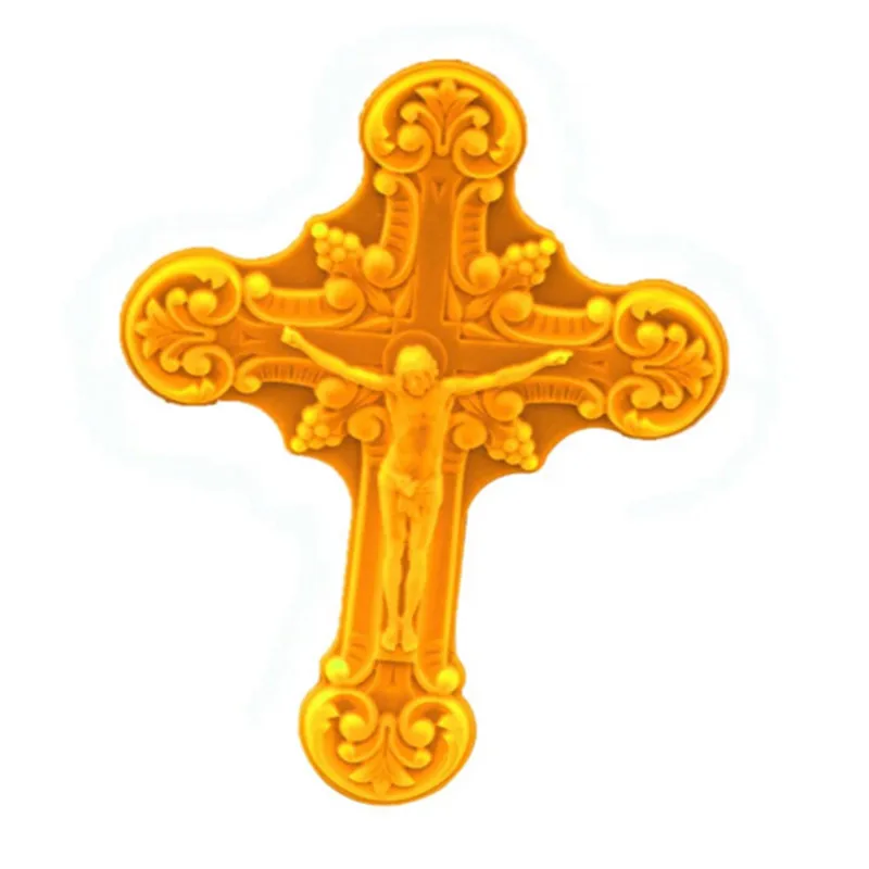 Jesus On The Cross Silicone Mold Baking Used Molding Tools For Confectionery Chocolate Fondant Cake Decoration | Дом и сад