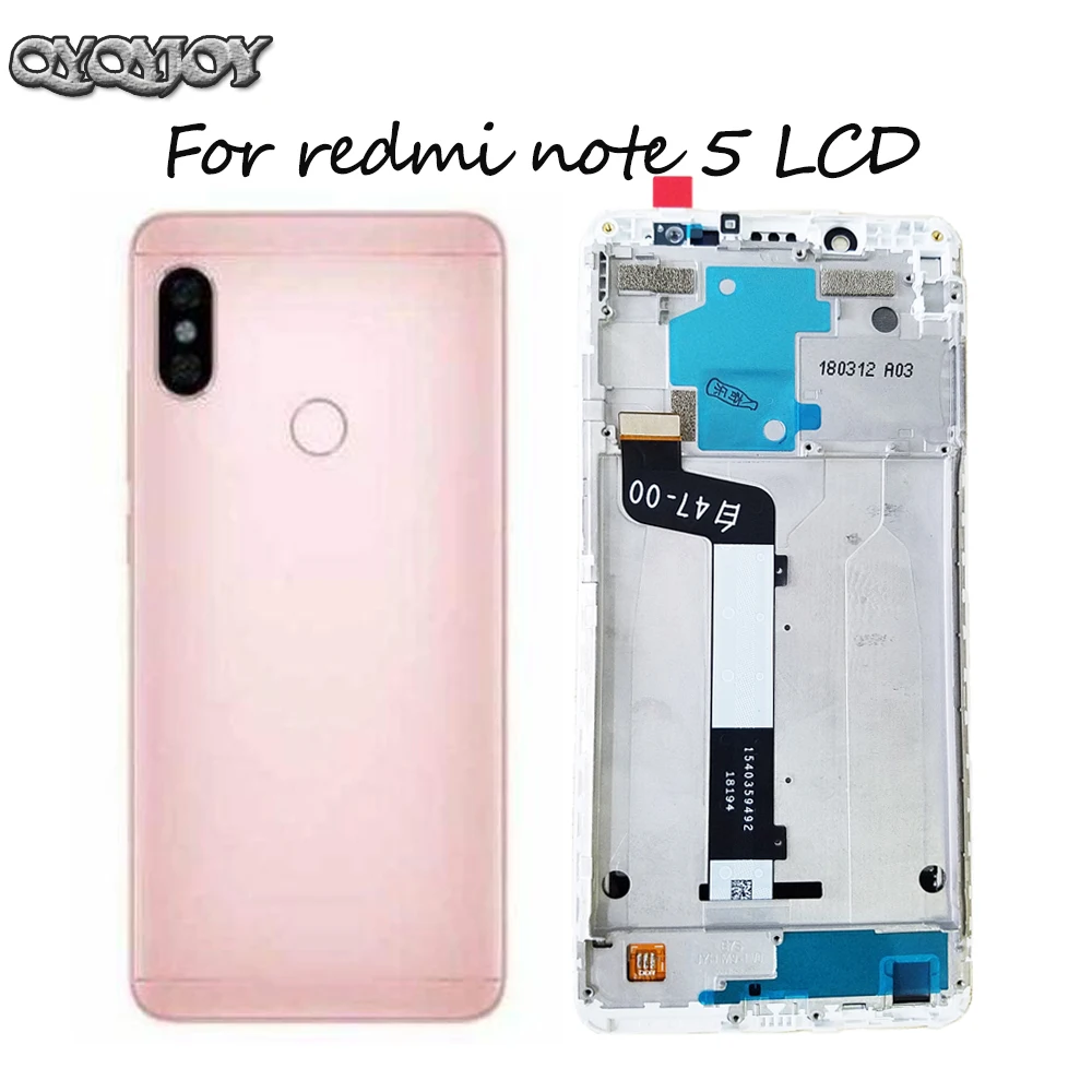 Фото ЖК-дисплей для Xiaomi Redmi note 5, ЖК-дисплей, дигитайзер, сенсорный экран в сборе, рамка для Redmi note5 PRO, ЖК-дисплей, запасные части, черный/белый №1