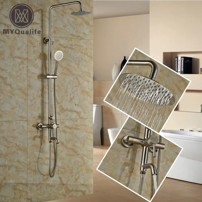 Смеситель для ванной комнаты из матового никеля однорычажный вращающийся кран