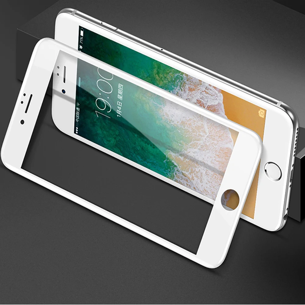 7D экран протектор изогнутый край Полное покрытие защитное стекло для iphone XS MAX XR XS X 8 7 6 Plus 9H защитное стекло пленка