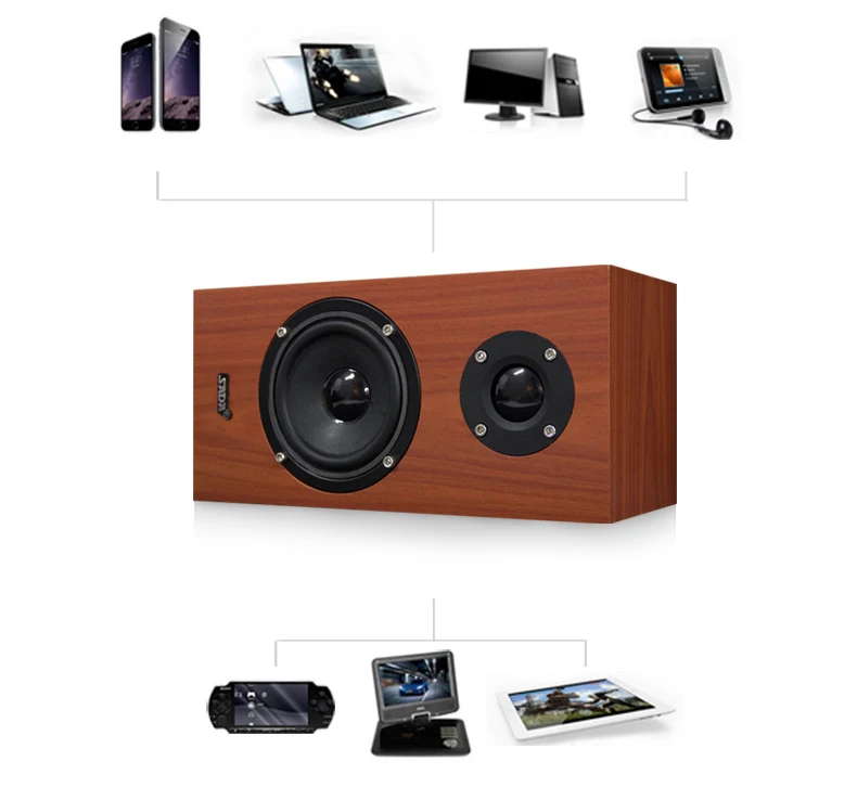 Сада V 180 многофункциональный домашний Стерео тяжелый бас деревянный 3D сабвуфер