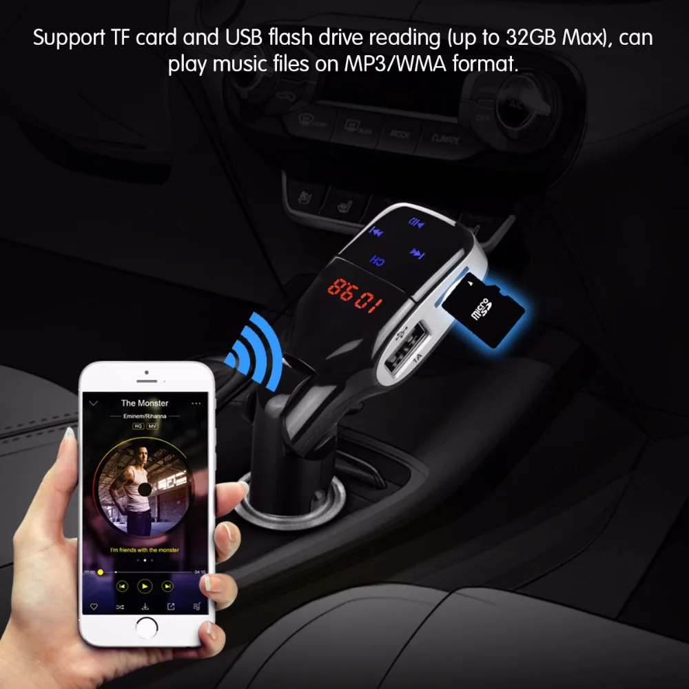 Bluetooth автомобильный комплект mp3 музыкальный плеер FM передатчик модулятор