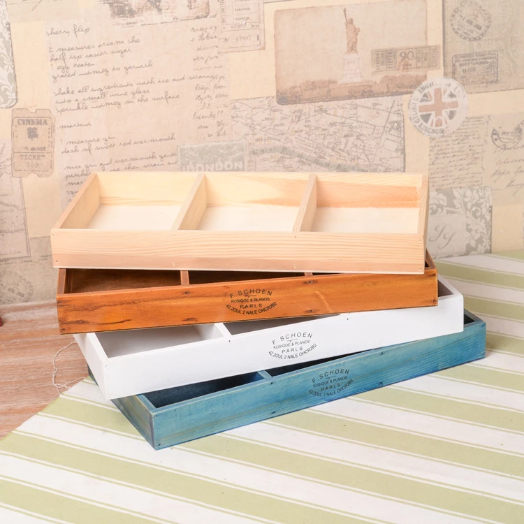 Трехсетчатый контейнер для хранения еды цветов сокровищ деревянные ящики поднос