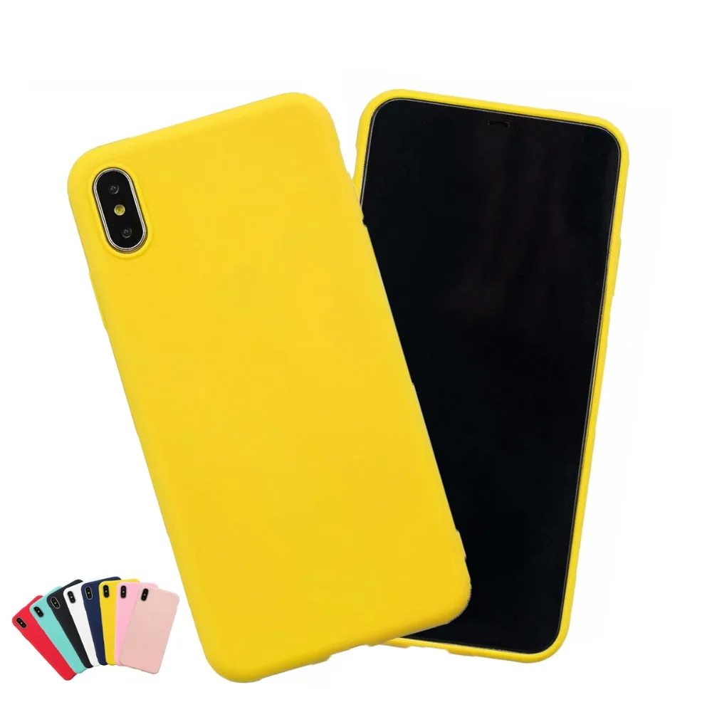 Чехол для Телефона iPhone 7 6 6s 8 Plus X 5 блестящий однотонный Ультратонкий Мягкий чехол